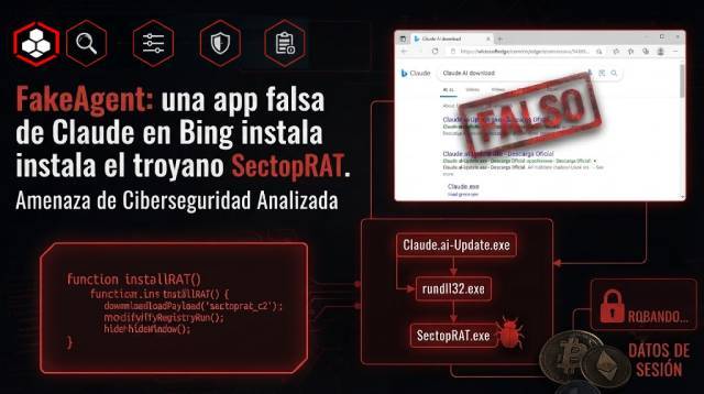 FakeAgent: una app falsa de Claude en Bing instala el troyano SectopRAT